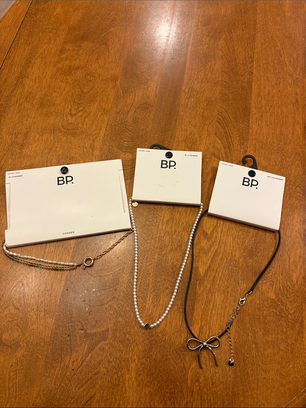 Nordstrom BP. Pearl, Black & Multicolor Layered Necklace Set